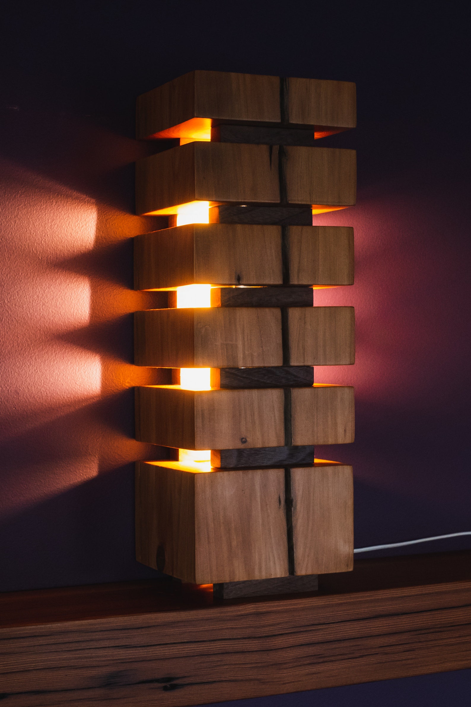Deconstructed Wood Lamp Reclaimed Old Growth Cypress Beam - Etsy