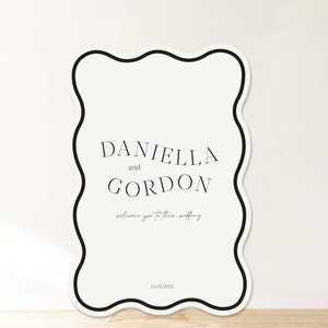 Wavy Wedding Welcome Sign A1