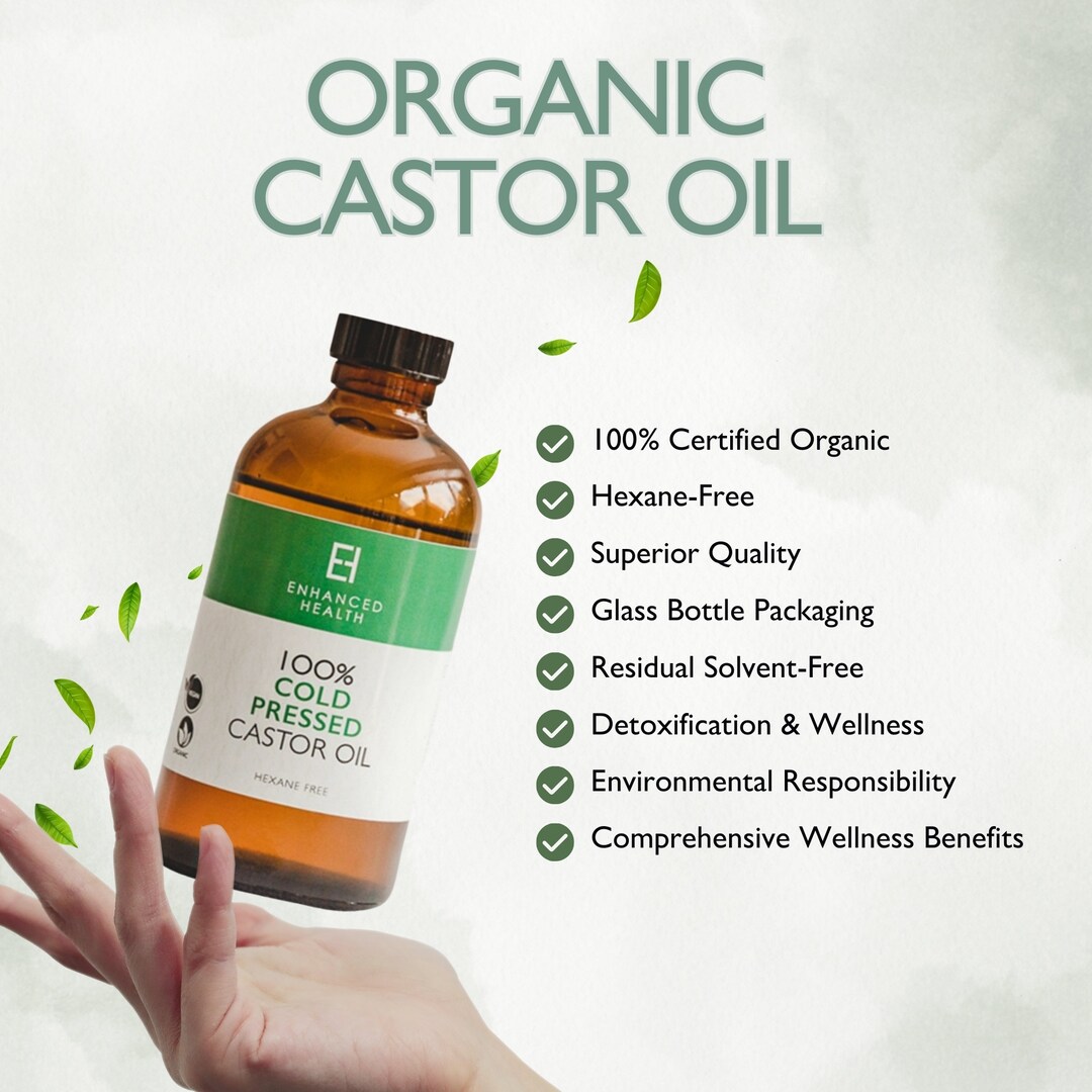Organic Castor Oil Hexane Free, Cold Pressed in an Amber Glass Bottle Etsy