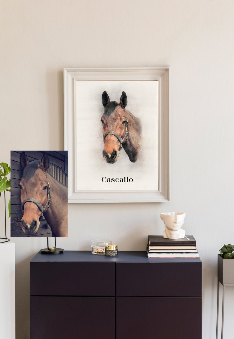 Horse Dry Erase Board Illustration Gift under 20 Horse Lover 3 Horses