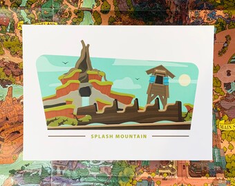 Splash Mountain A5 Print