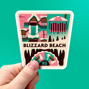 Pegatina de vinilo inspirada en el parque acuático Blizzard Beach
