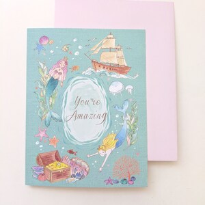 You&#39;re Amazing Illustrated Card / Greeting Card / Forest Card / Woodland Animals / Autumn Card / Made in USA