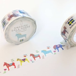 Schwedisches Dala Pferd Washi Tape | 1,5cm Washi Tape