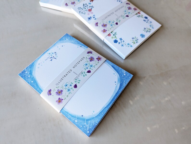 Watercolor Illustrated Notepad | to Do List | Memo Pad | Made in USA - Etsy