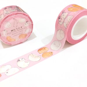 Rustende konijntjes Washi Tape | Washi-tape van 2 cm
