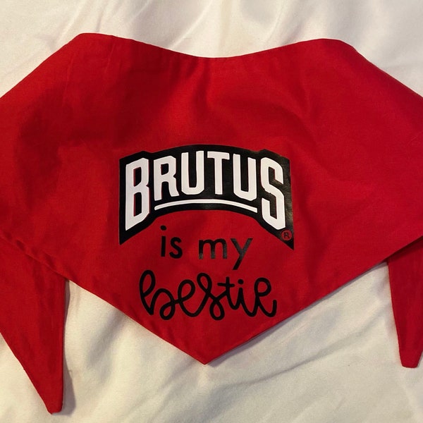 The Ohio State University Dog Bandana -Buckeye Bandana- Brutus - Officially Licensed - Over the Collar Bandana - Tie-on Bandana