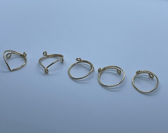 Wave rings beachy rings wave phase rings boho rings zen rings girly rings wire wrapped rings
