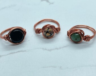 Wave rings beachy rings wave phase rings boho rings zen rings girly rings wire wrapped rings