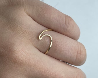 Wave rings beachy rings wave phase rings boho rings zen rings girly rings wire wrapped rings