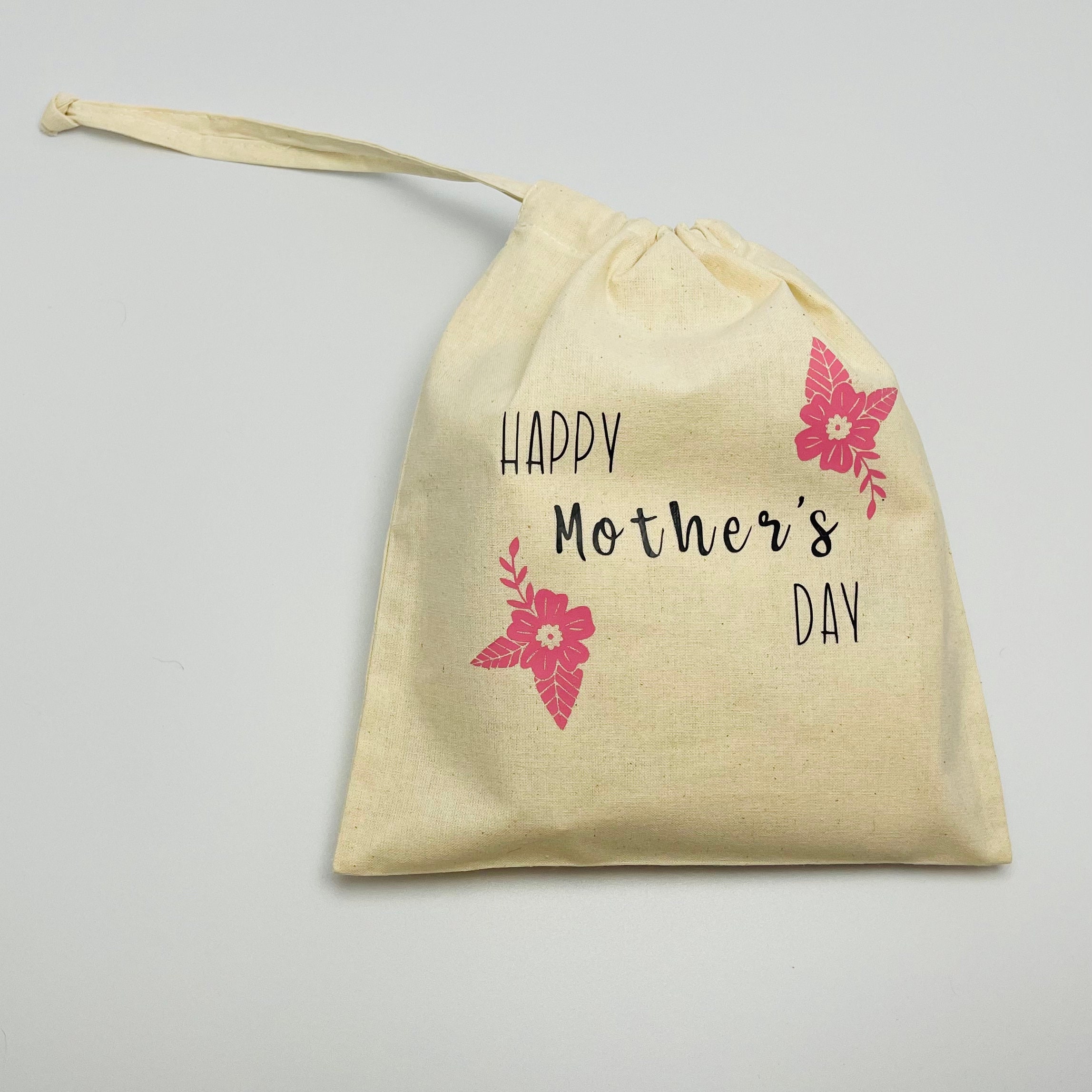 Mothers Day Gift Bags Cotton Drawstring Personalised Mum Etsy