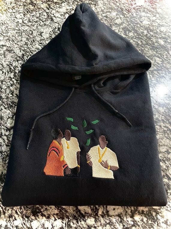 Paid in Full - Embroidered Hoodie - Money Falling -classic Movies Scenes  -90s Retro Vintage - Etsy