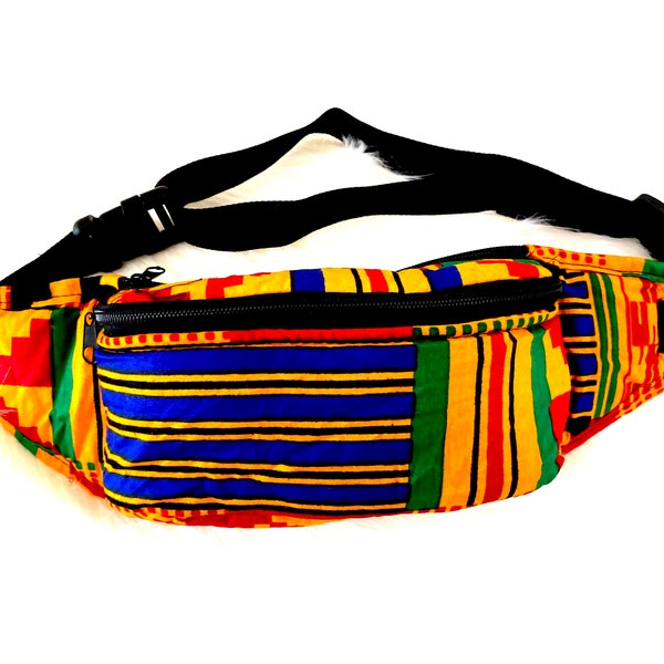 Wax fanny pack, African style, shoulder bag, chest bag, patterned waist bag, belt bag, hip bag