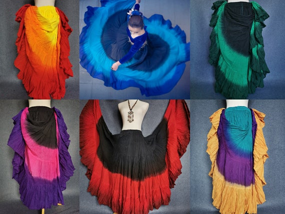 Wevez Gypsy 25 Yard 4 Tier Skirts Tribal Belly Dance Flamenco