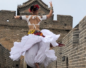 25 ヤードまたは 32 ヤードのスカート/タイダイ/ゴシック パンチ