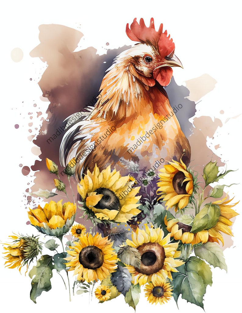 Chicken Farm Printable Chickens Roosters Farm Animals Png - Etsy