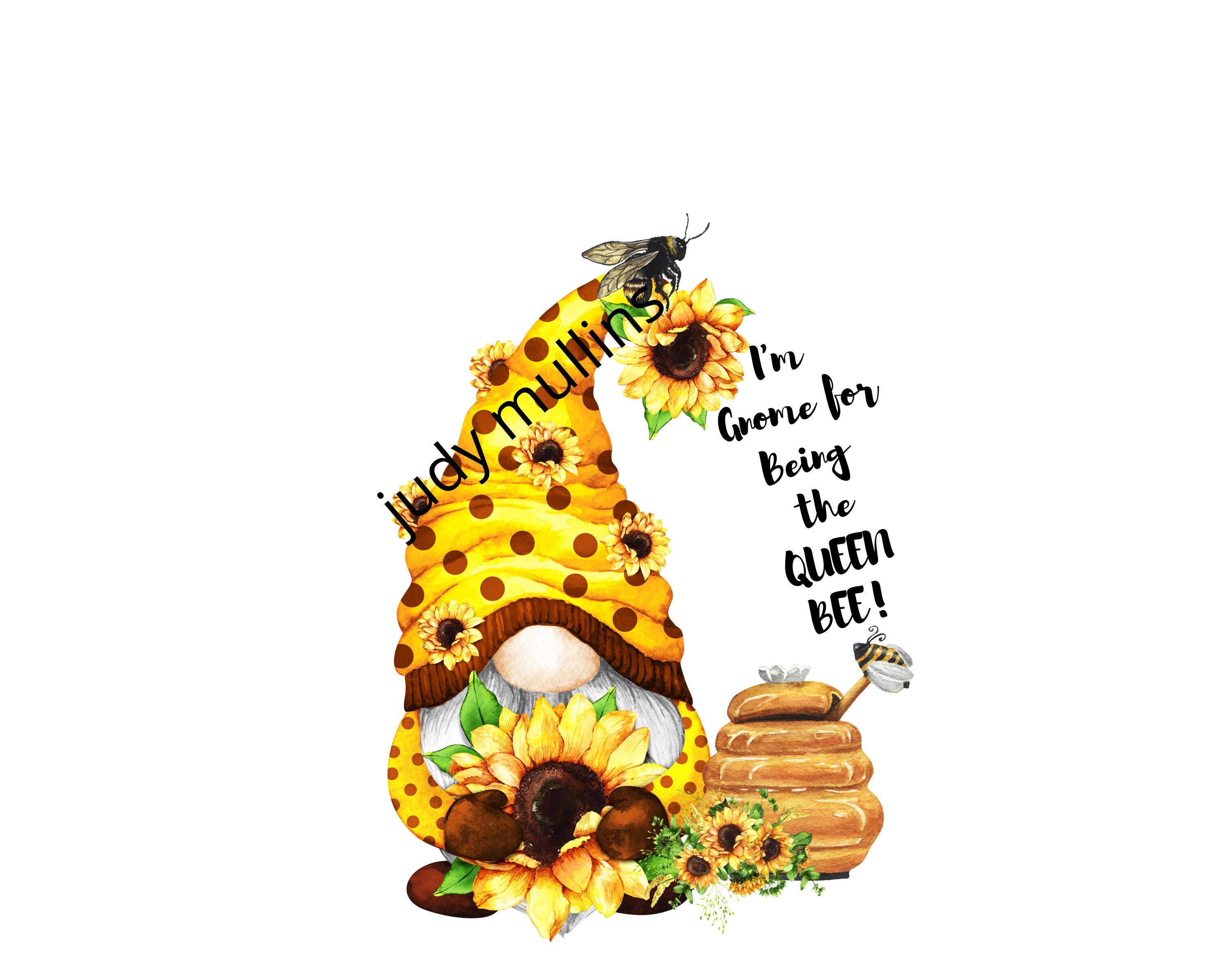 Bee Gnome PNG File Honey Bee Gnome Sublimation Design | Etsy