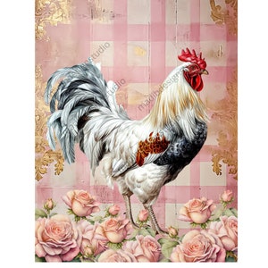 koguty i kwiaty natychmiastowe pobieranie, kurczaki, projekt cyfrowy, koguty zwierzęta gospodarskie png, papier do decoupage, farma, plik png,