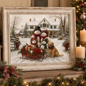Weihnachts-Schneemann-Vorlagen zum Ausdrucken, 25 Wintermotive, Vintage