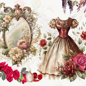 Victorian Decoupage Printable, Victorian Png File, Victorian Clipart ...