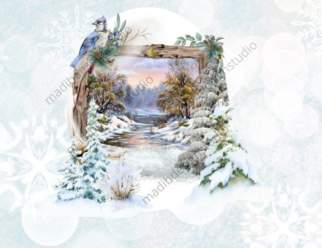 Winter Wonderland Clipart, Winter Png, Winter Printable for Decoupage ...