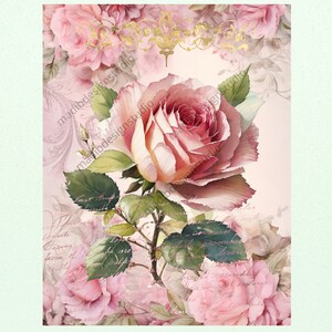 Floral Decoupage Paper Design, Floral Rice Paper Design, Png Floral ...