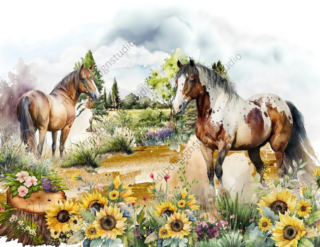 Horse Decoupage Printable, Farm Animals Png, Decoupage Paper, Farm ...