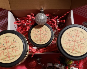 Holiday Candle Gift Box - 4 oz. Tin Candles / scented candle - Limited