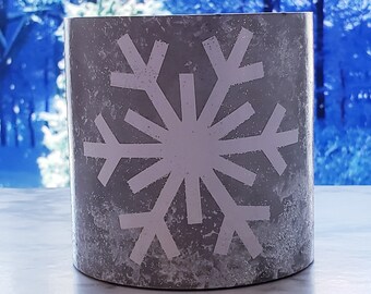 Holiday Snowflake - Cement Candle / scented candle - Limited Edition!