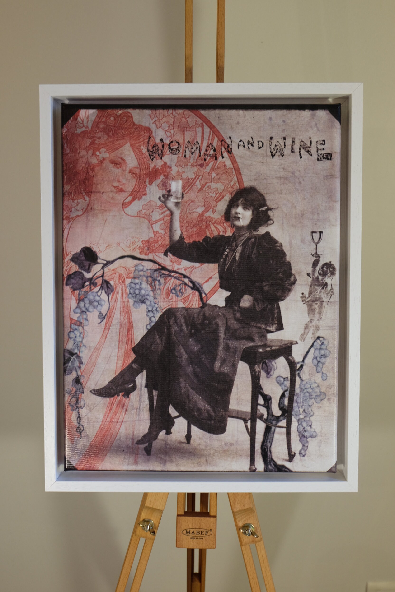 Tableau Encadré Création Originale Vintage Cheers