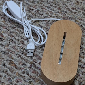 replacement LED base for etched acrylic decorations