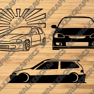 Honda Civic SVG Pack 3 Designs | SVG PNG Vector File