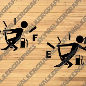 Svuotare il serbatoio del gas Guy & Girl 2 Designs / File vettoriale PNG in formato SVG