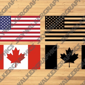 Bandera de Estados Unidos Bandera de Canadá Archivo SVG PNG Vector