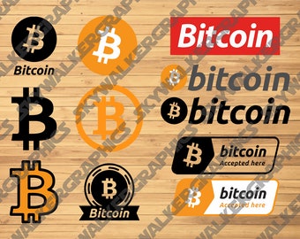 Bitcoin Crypto SVG Pack 12 Designs | Vector File SVG PNG