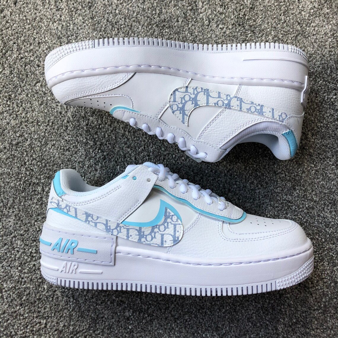 Custom Nike Air Force 1 Shadow Cold Ice | Etsy