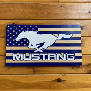 Mustang American flag