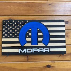 Mopar engraved American flag