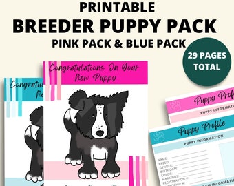 Printable Breeder Puppy Pack | Dog Breeder Records | Dog Breeder Forms | Puppy Vaccination | Dog Vaccination | Puppy Charts | Breeder Charts