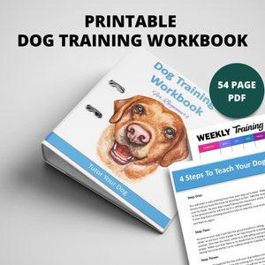 Afdrukbare hondentrainingplanner werkmap | Volgschema voor honden | Direct downloaden | 8,5x11 PDF| Hondentrainingplanner en trainingslogboek