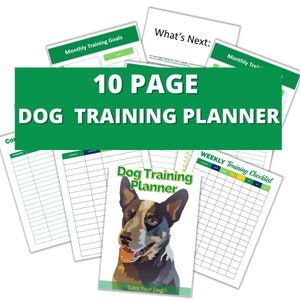 Afdrukbare hondentraining en trackinggrafiek | Direct downloaden | 8,5x11 PDF| Hondentrainingplanner en trainingslogboek