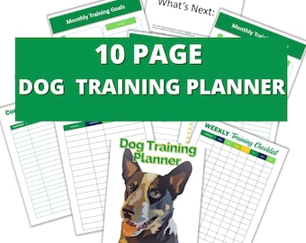 Printable Dog Training and Tracking Chart | Instant Download | 8.5x11 PDF| Dog Training Planner and Training Log