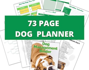 The Complete Dog Planner | Digital Download, Dog Tracker, Checklist, Schedule, Planner