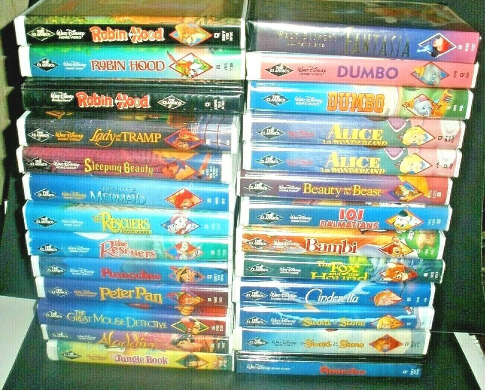 Disney Black Diamond VHS ONLY COMPLETE Set on All 26 Etsy
