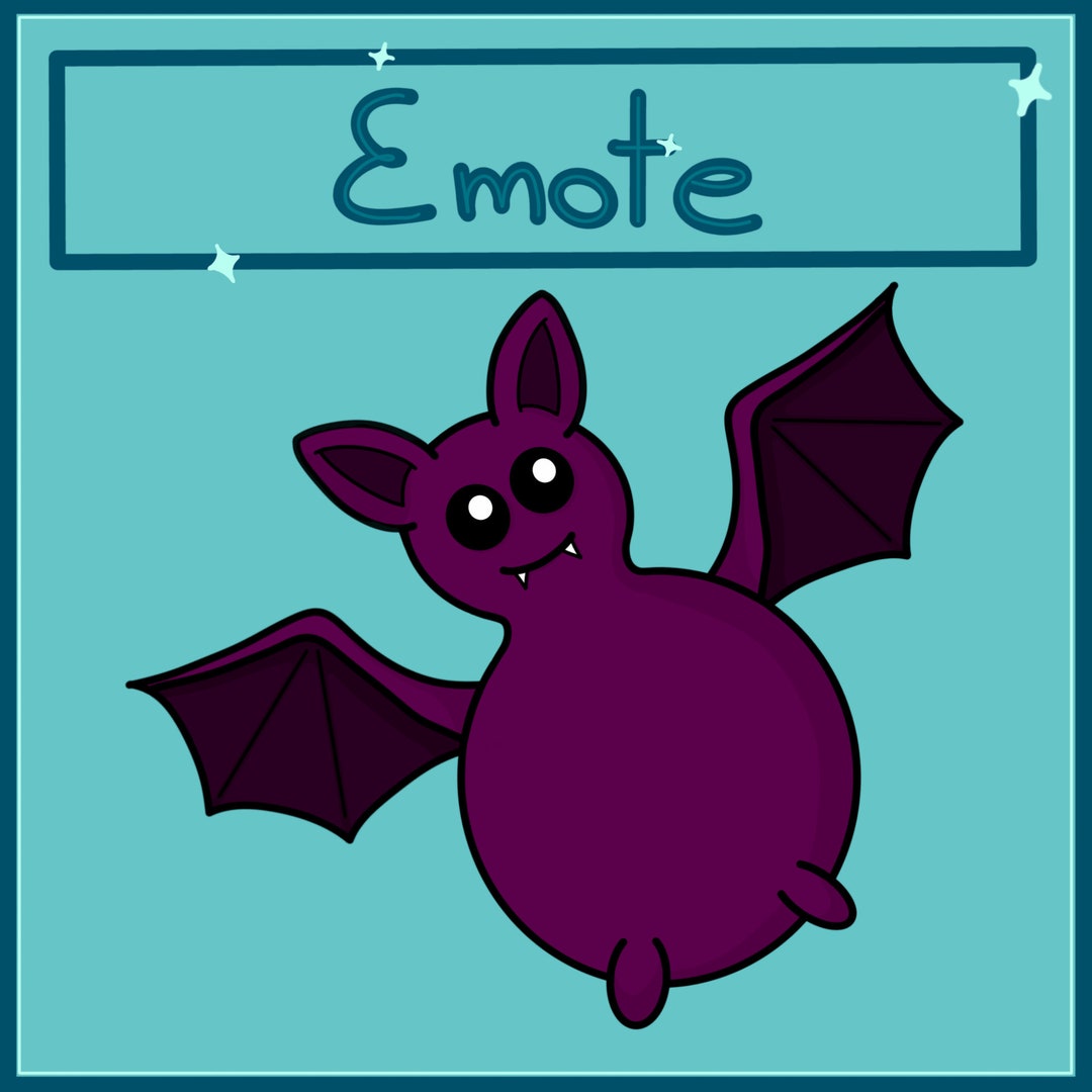 Bat Emote | Twitch Emote | Youtube Emote | Discord Emote | Cute Bat ...