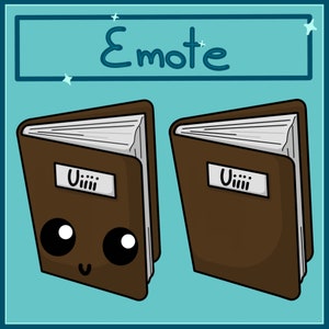 Book Emote | Twitch Emote | Youtube Emote | Discord Emote | Cute book emote