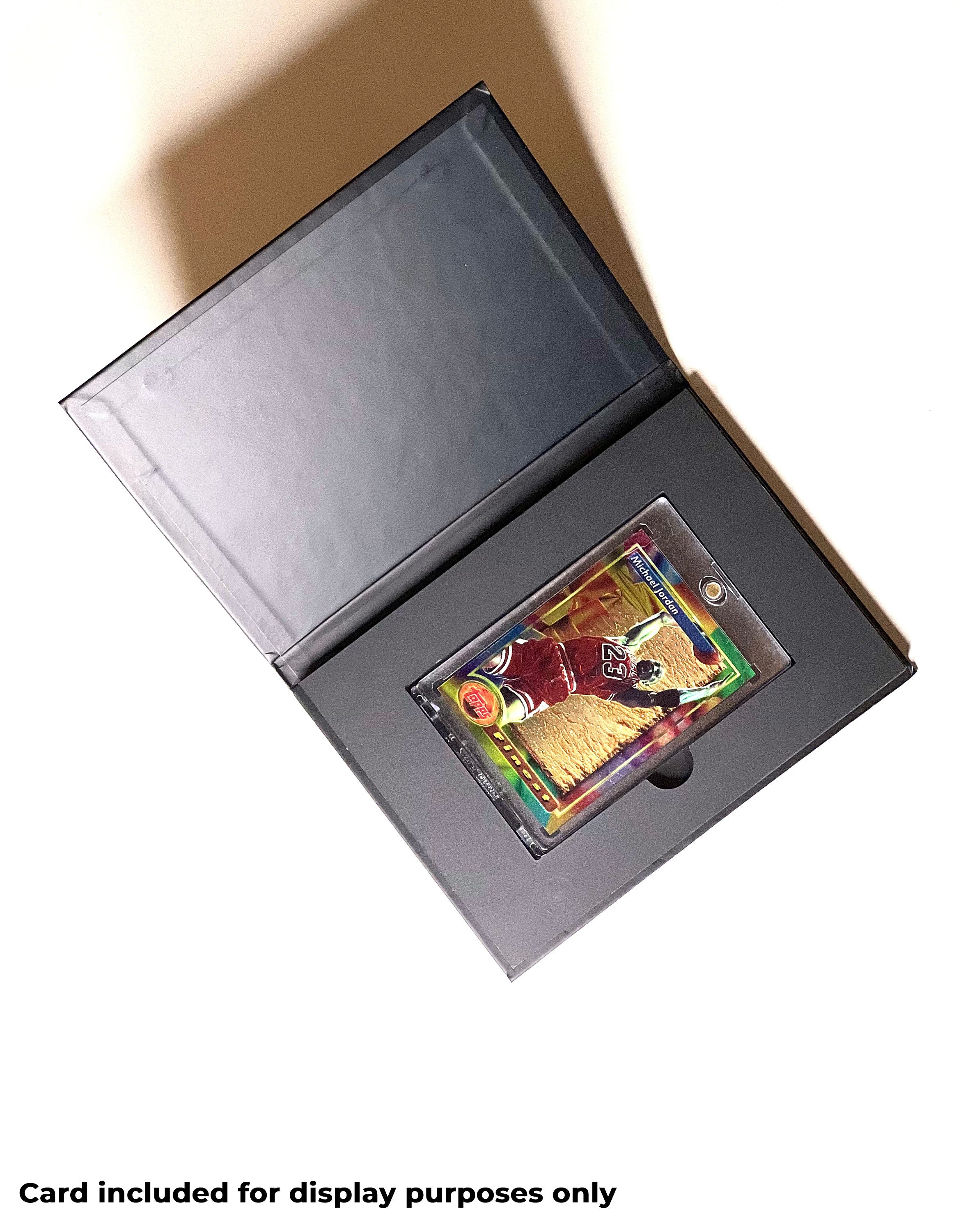 One Touch Shipper for Trading Cards Matte Black Biodegradable Collector Card Case to