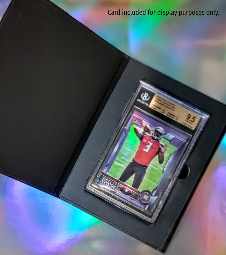 BGS Slab Card Shipper for Trading Cards Matte Black Biodegradable Collector Card Case to Protect