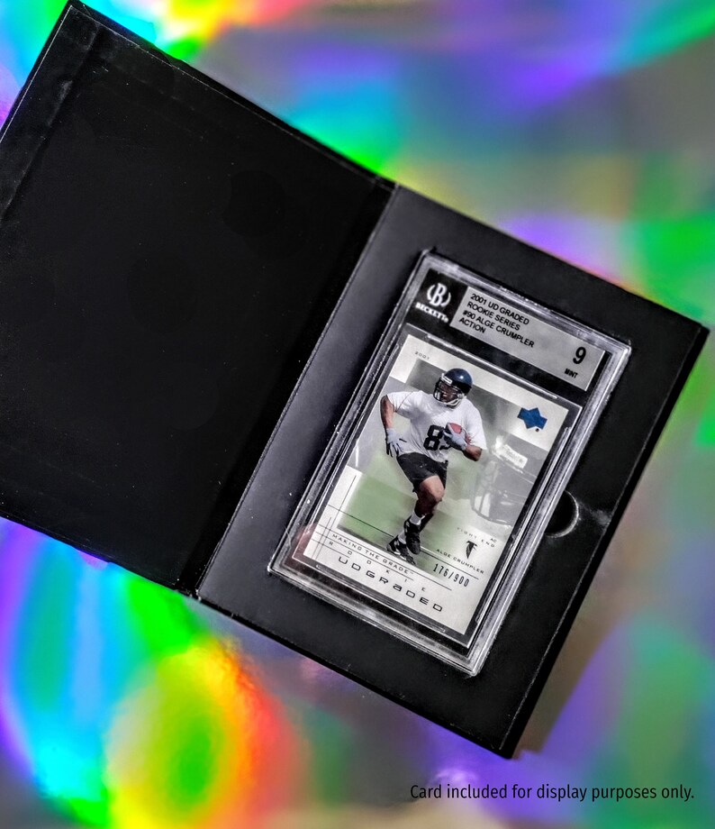 BGS Slab Card Shipper for Trading Cards Matte Black Biodegradable Collector Card Case to Protect