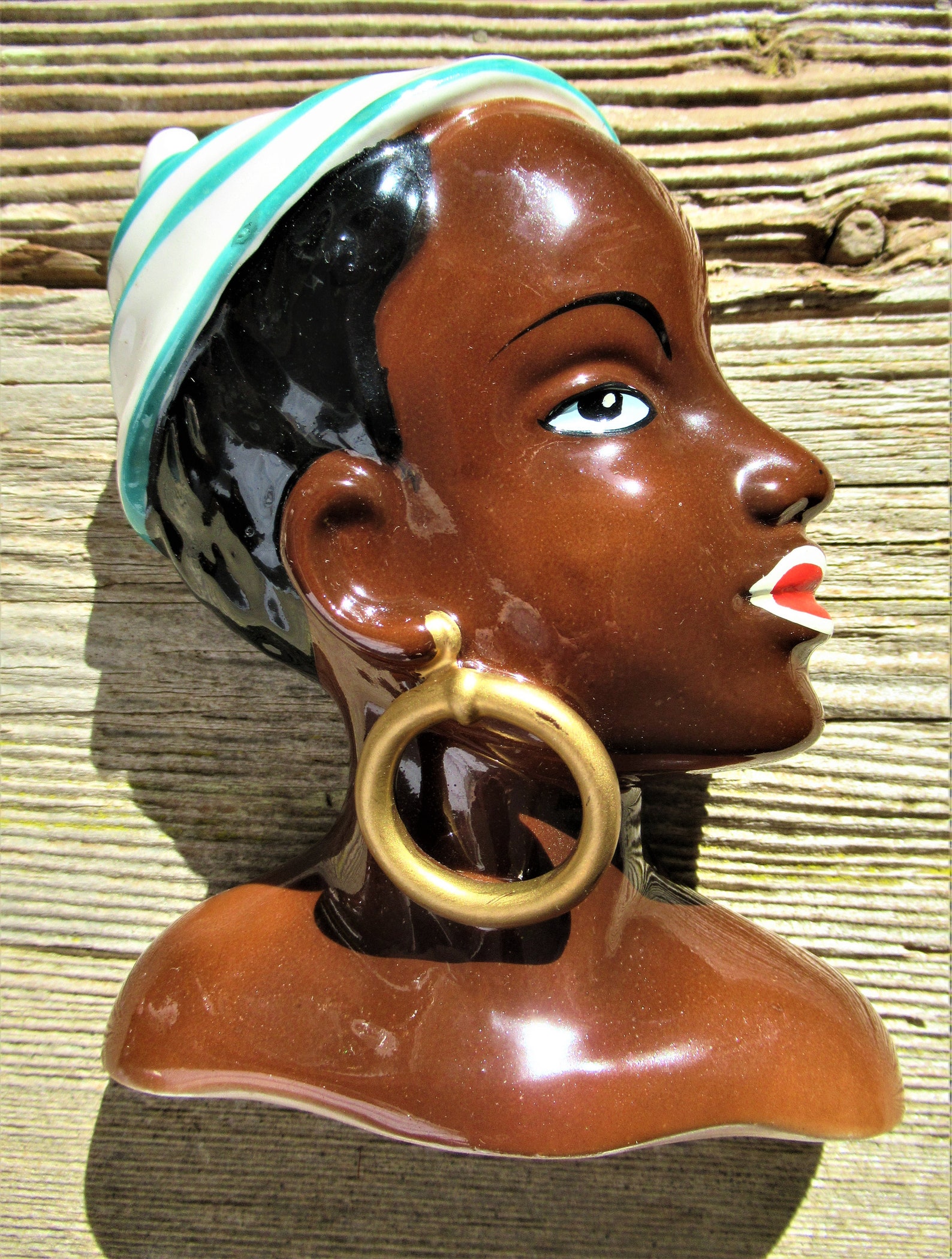 Vintage Lady Head Wall Pockets 60's Made in Japan Etsy